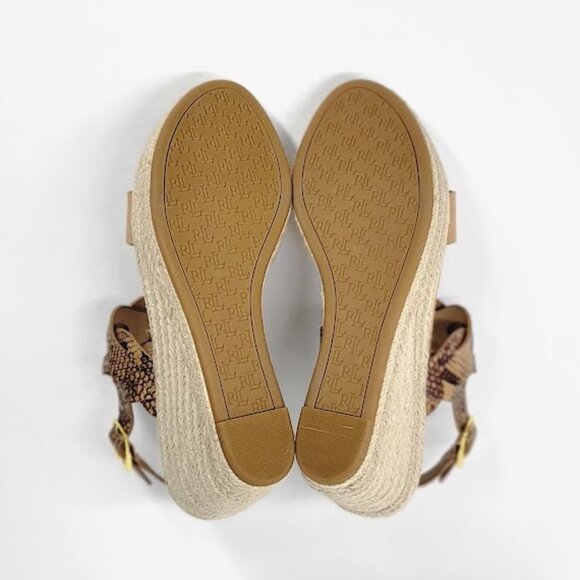 LAUREN RALPH LAUREN hazel open toe wedge shoes Sz 10 NEW - Picture 7 of 8